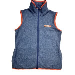 Columbia PFG Harborside Fleece Vest Size Medium Zip Blue Salmon